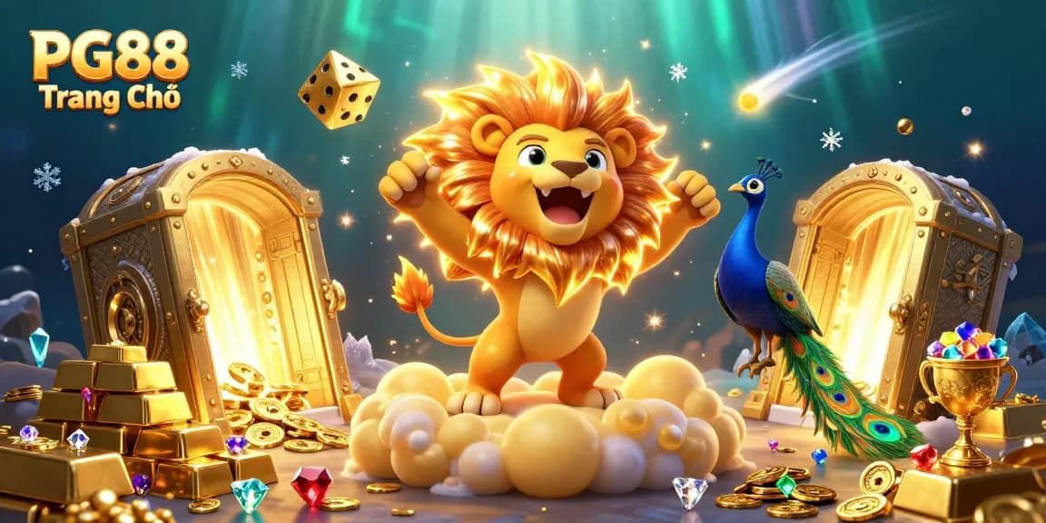 Play exciting games at PG88 Trang Chủ, with vibrant visuals and gold treasures beckoning players.