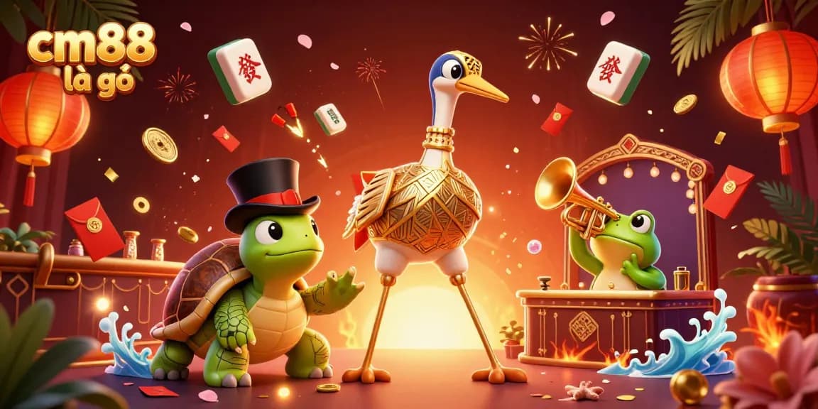 Experience the excitement of cm88 là gì at a dynamic online casino showdown with vibrant characters.