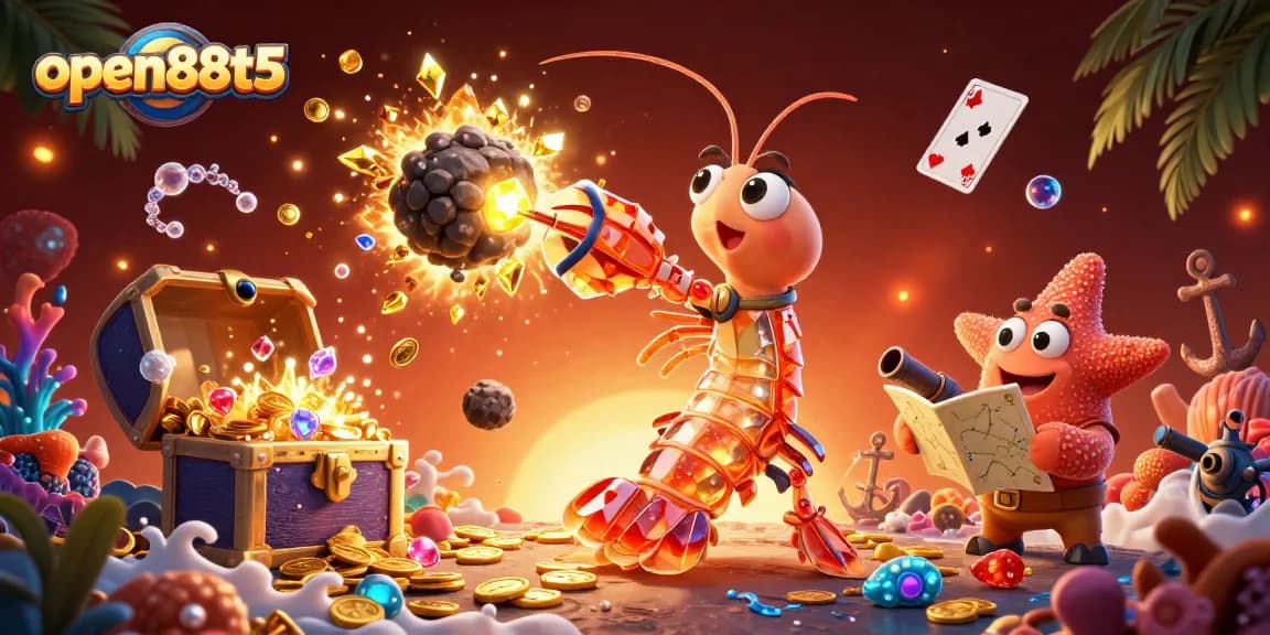 Experience thrilling action with open88t5 as galactic samurai shrimp battles for treasures in an exciting casino adventure.