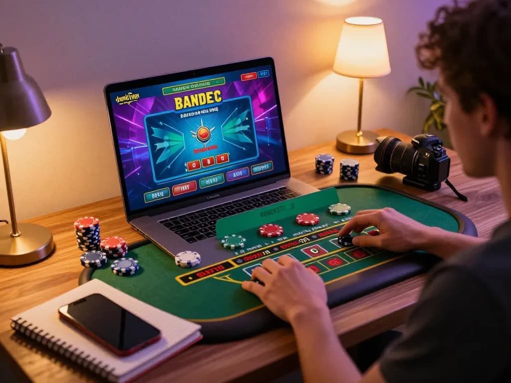 Zowin user engaging in a live dealer game online, showcasing vibrant gaming atmosphere.