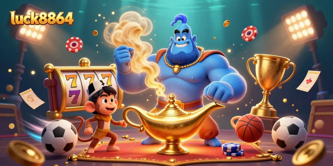 Experience the thrilling world of luck8864 with a magical casino scene featuring iconic elements and characters.