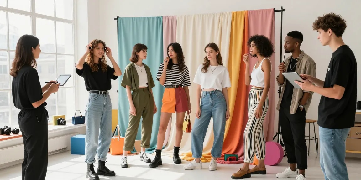 Vibrant amateur models showcasing erome leaks fashion trends in a dynamic studio setting.