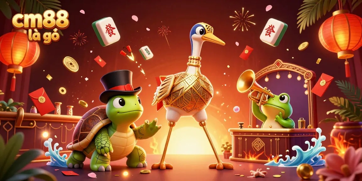 Experience the excitement of cm88 là gì at a dynamic online casino showdown with vibrant characters.