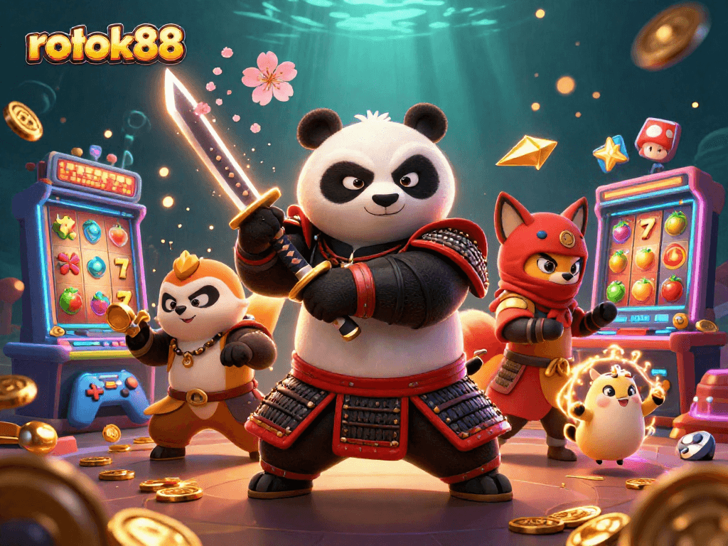 Engage with rokok88's vibrant 3D casino adventure featuring rich characters and intricate slot elements