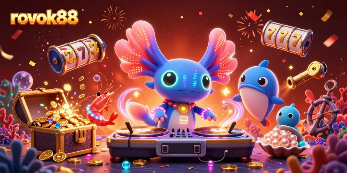 Engage in thrilling gameplay with rokok88 amid vibrant underwater elements and energetic characters.