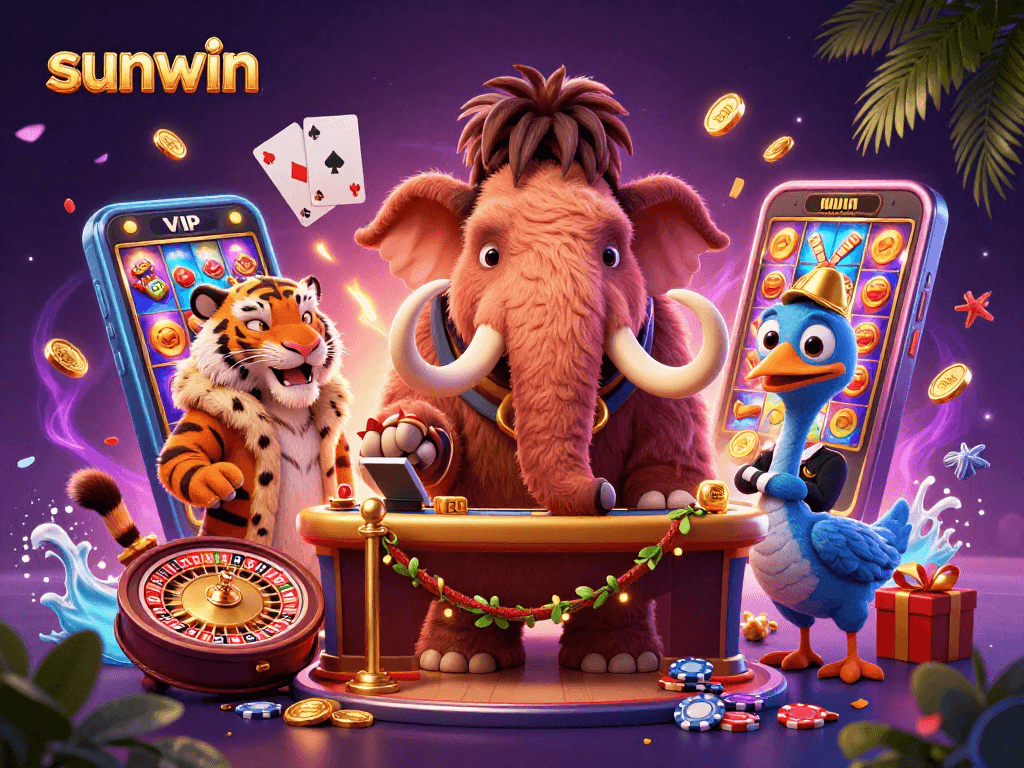 Experience the thrill of gambling with sunwin as a bouncer checks IDs at a vibrant casino scene.