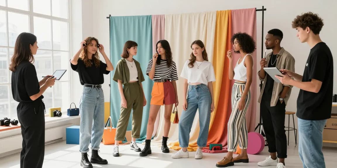 Vibrant amateur models showcasing erome leaks fashion trends in a dynamic studio setting.
