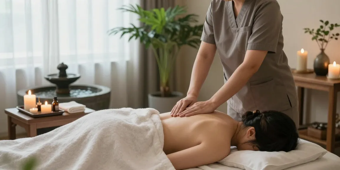Experience 화성출장마사지 in a tranquil spa setting with relaxing elements.