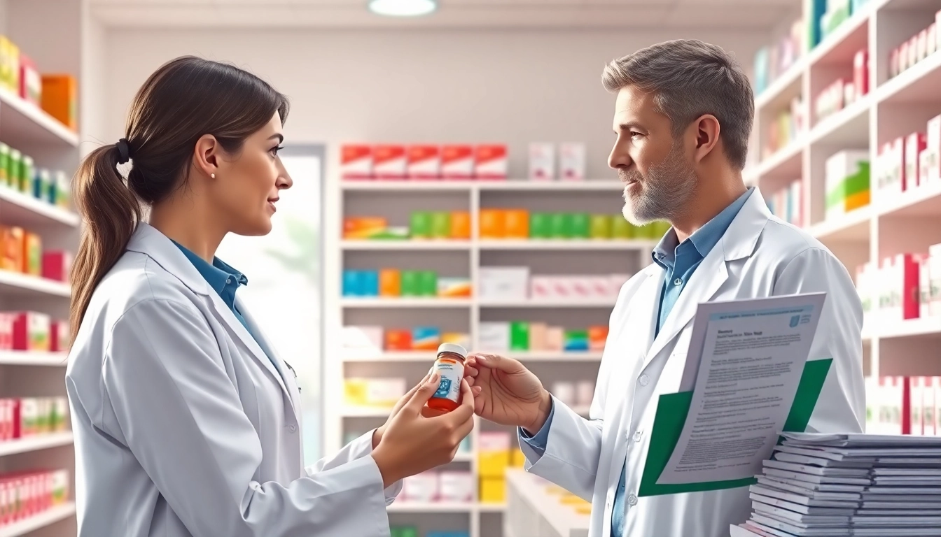 Consulta sobre concerta 36 mg precio en una moderna farmacia con un farmacéutico amable.