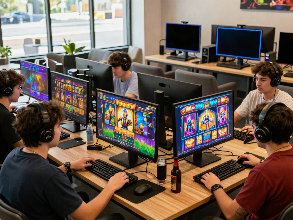 Nohuwin online gaming experience showcasing players enjoying diverse slot games in a vibrant, inviting atmosphere.