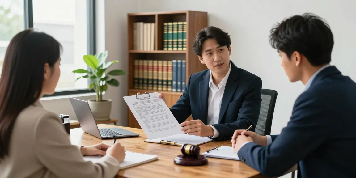 Professional lawyer consulting clients in a modern office, click here for more on legal services and advocacy.