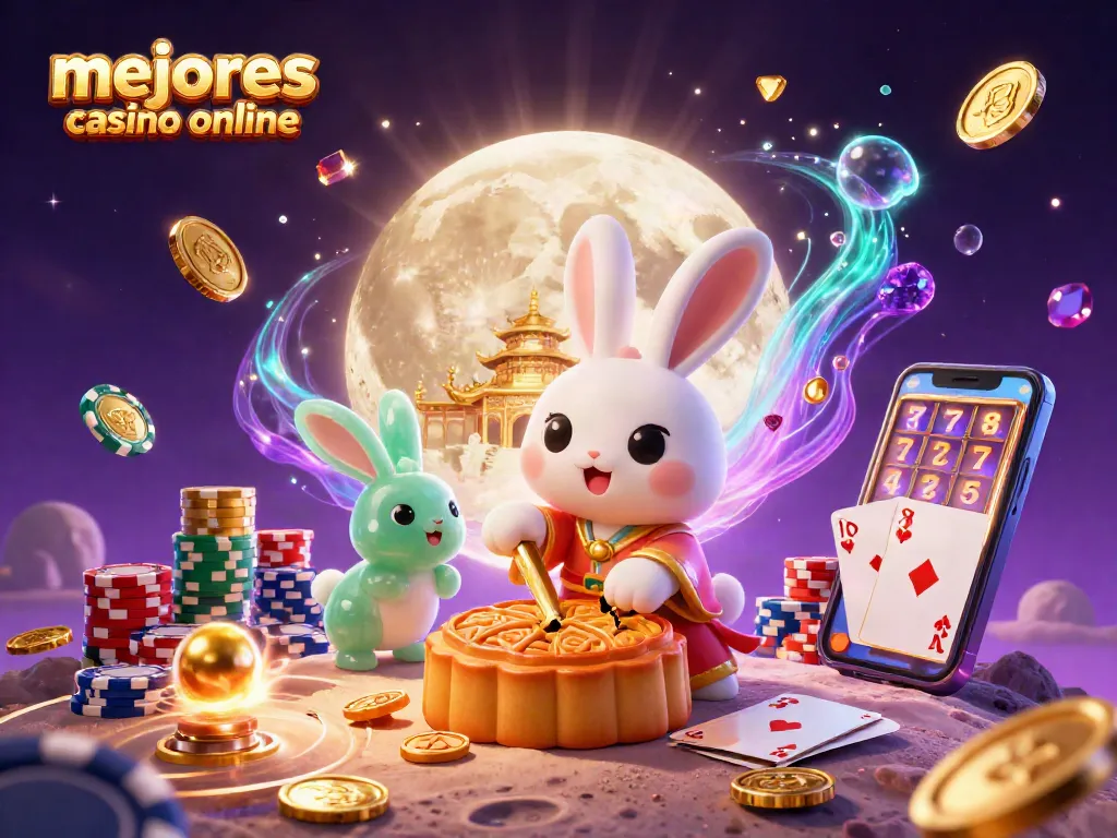 Descubre los mejores casinos online en un vibrante arte digital tridimensional con símbolos de juego.