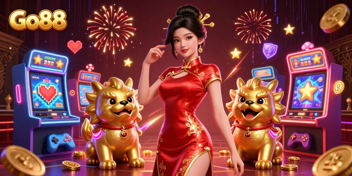 Experience Go88 casino excitement with vibrant slot games and colorful arcade elements.