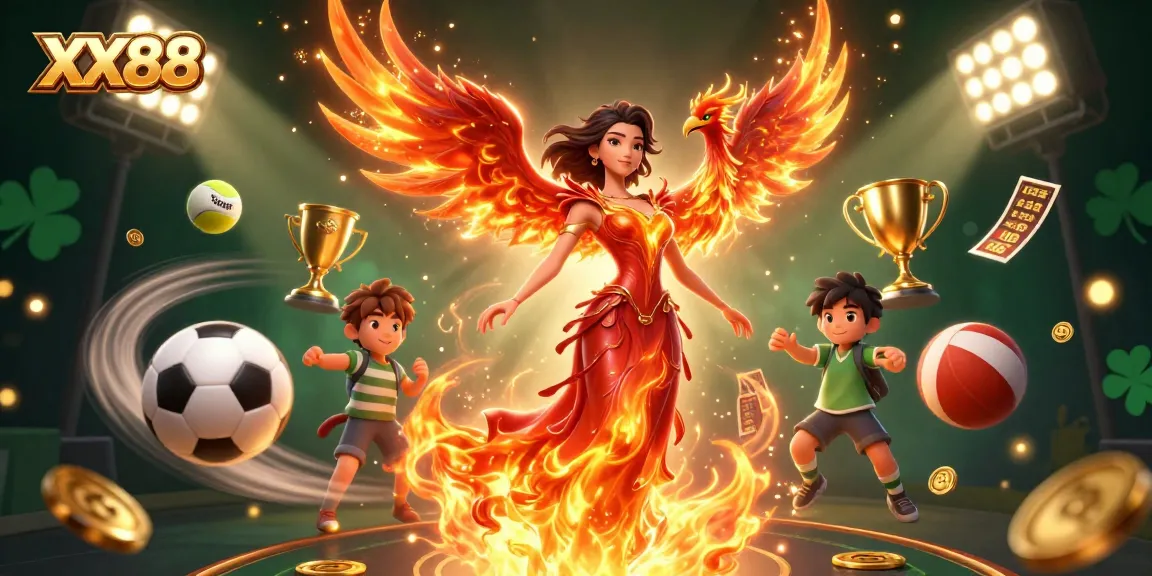 Experience the thrilling energy of winning with XX88's dynamic casino scene featuring sports excitement.