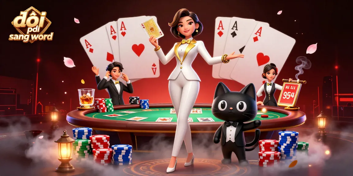 Engage in the exciting world of đổi pdf sang word with a glamorous casino scene featuring a skilled dealer.