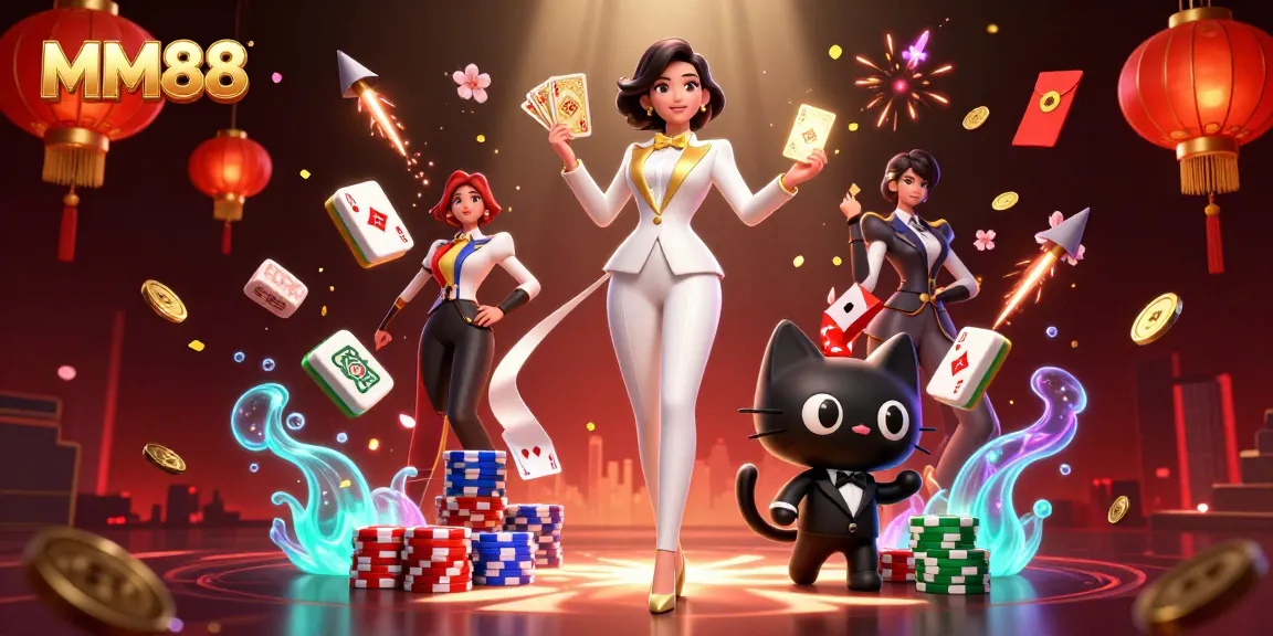Experience thrilling gameplay at MM88 with glamorous casino elements and vibrant visuals.