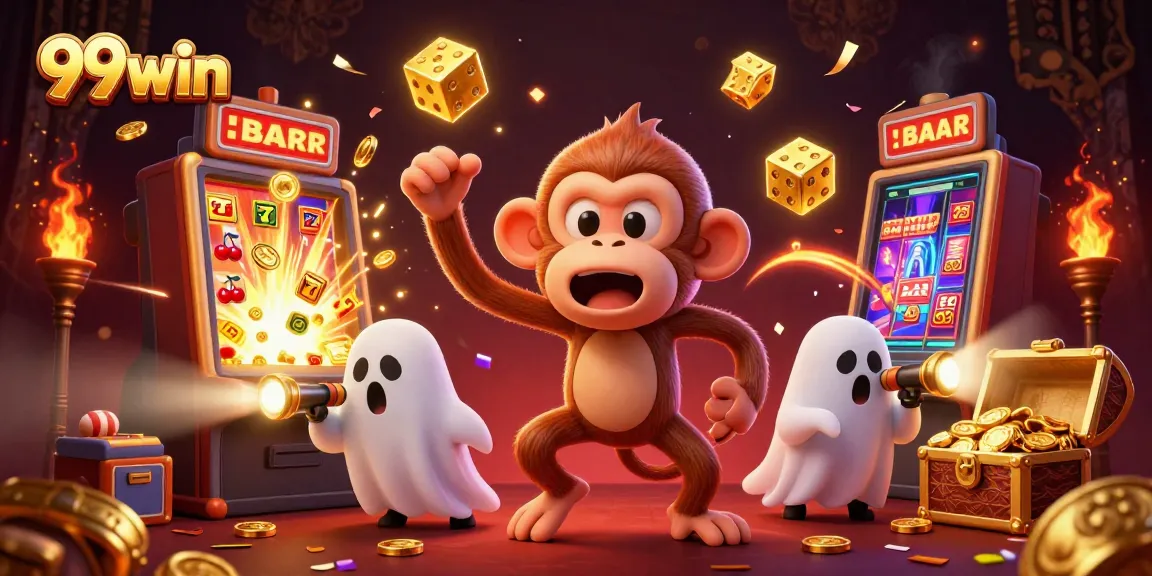 Experience thrilling wins at 99win casino, featuring vibrant characters and dynamic casino action.