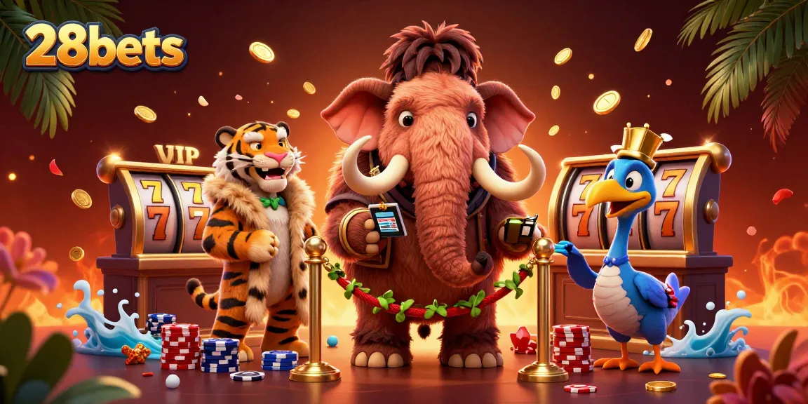 Engaging scene featuring the 28bets casino with characters and rich elements enhancing the gaming atmosphere.