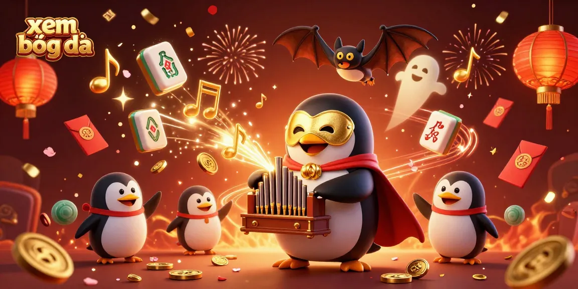 Experience xem bóng đá with an engaging 3D illustration of festive elements and characters.