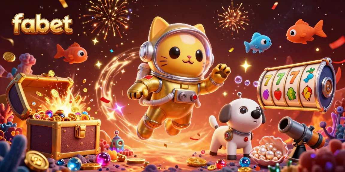 Engage with fabet’s thrilling 3D casino adventure featuring astronaut cat and robot dog!