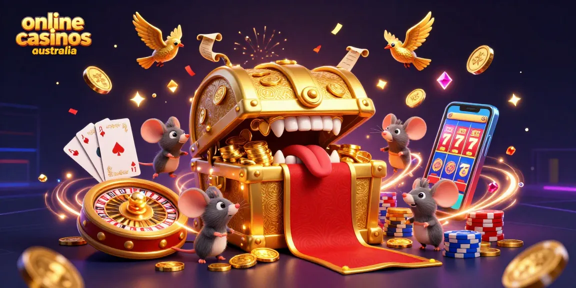 Spin the reels at online casinos Australia with a treasure chest lure and dynamic gaming elements.