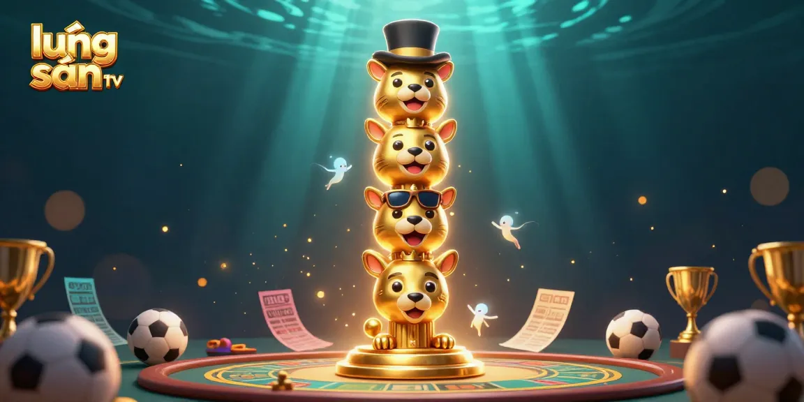 Experience live sports betting action with lương sơn tv's dynamic promotional illustration of vibrant characters and gaming elements.