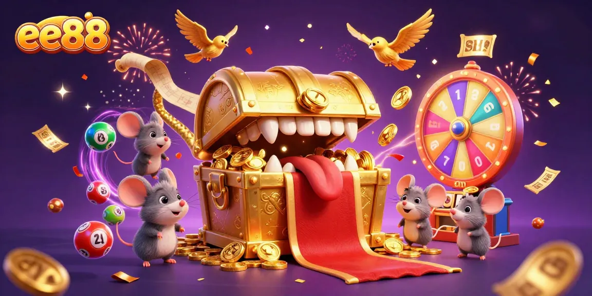 Engage in exciting gambling activities at ee88 with vibrant imagery showcasing prizes and joyful celebration.