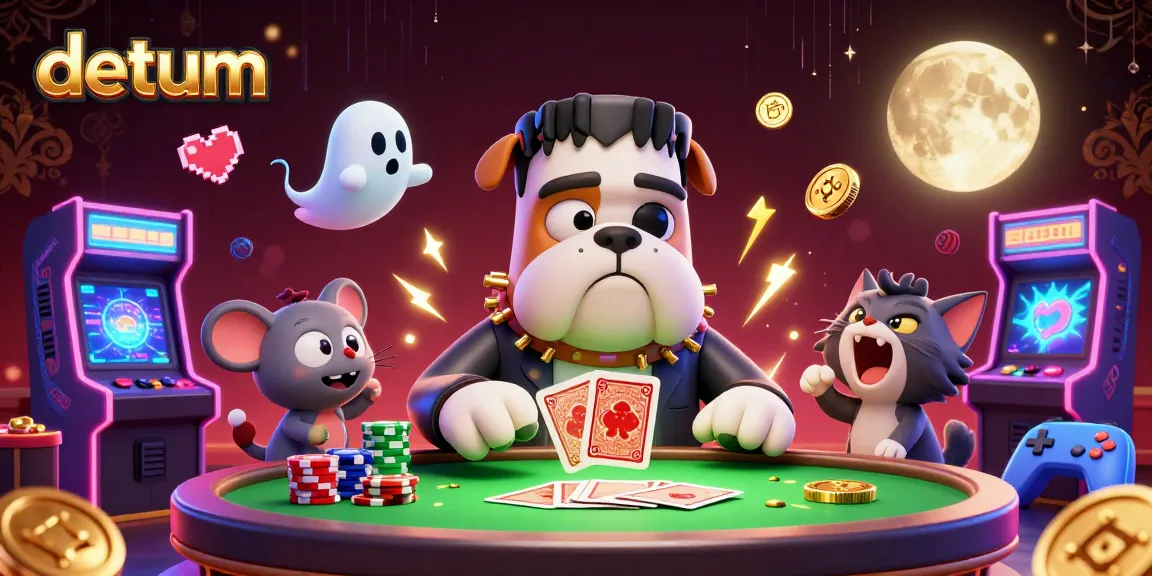 Engage in exciting card games at the datum casino with a vibrant atmosphere full of neon lights and 3D gaming elements.