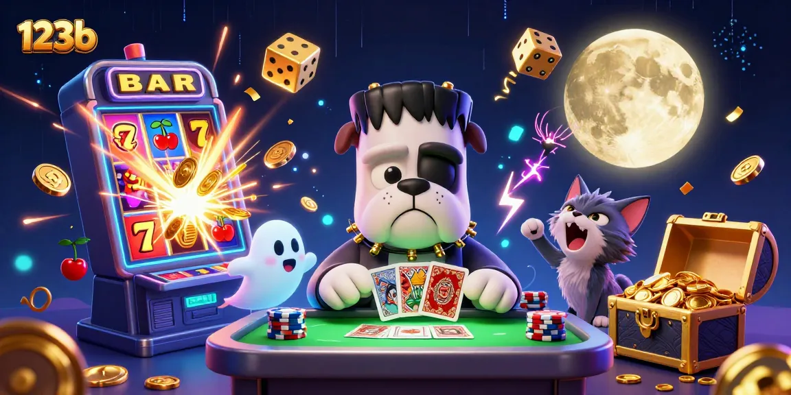 Engage with 123b's thrilling casino scene featuring a bulldog dealer and exciting jackpots!