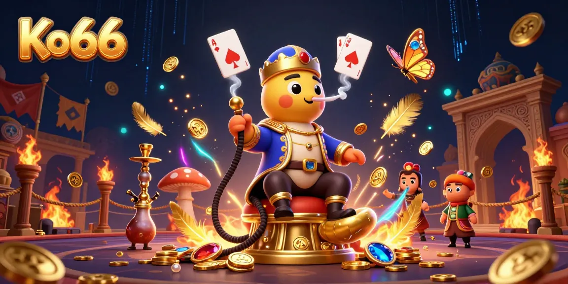 Experience the vibrant world of Ko66 with captivating casino elements and enchanting characters.