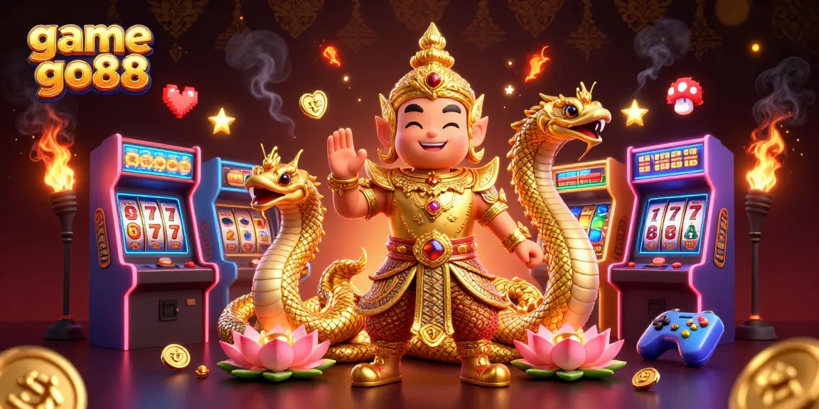 Experience game go88 with a vibrant 3D scene of themed characters and dynamic casino elements.