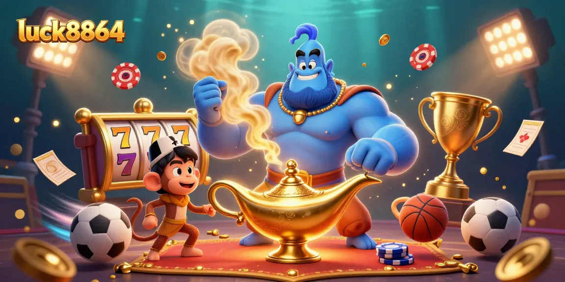 Experience the thrilling world of luck8864 with a magical casino scene featuring iconic elements and characters.